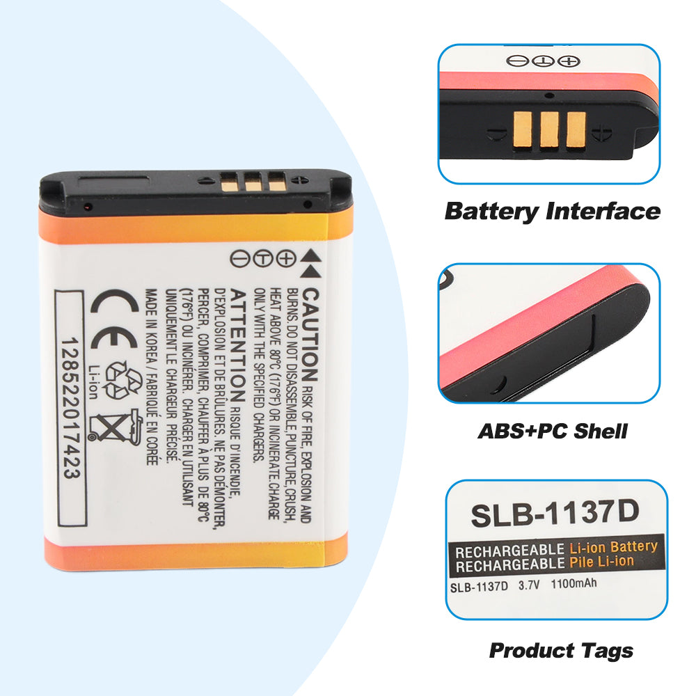 Samsung-SLB-1137D-3.7V-4.07Wh-Camera-Battery