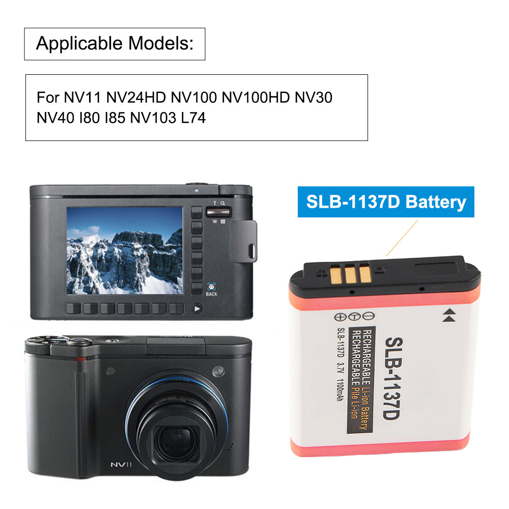Samsung-SLB-1137D-3.7V-4.07Wh-Camera-Battery