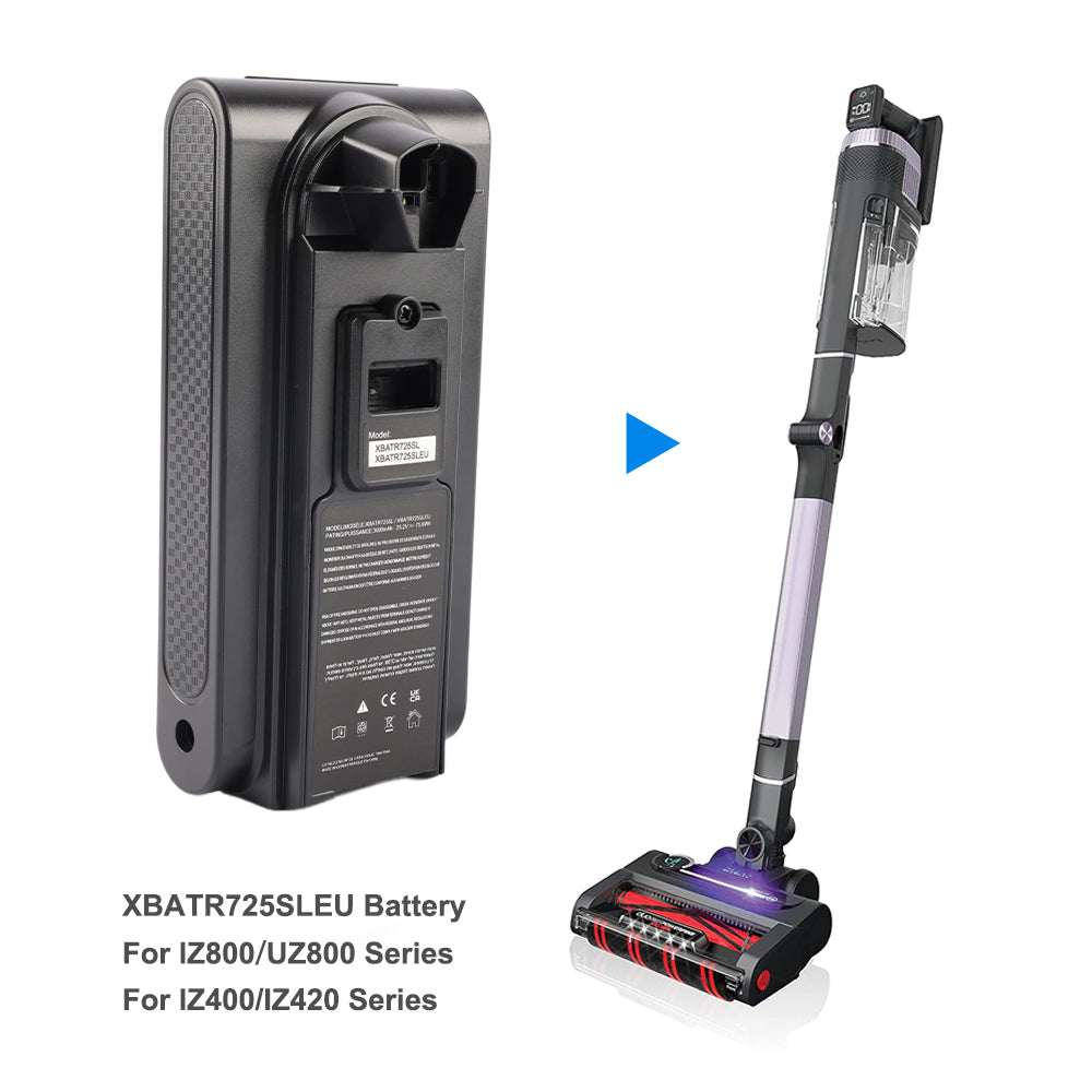 XBATR725SLEU Replacement Battery for Shark Cordless IZ800 UZ800 IZ400 IZ420 Series Vacuum Cleaners