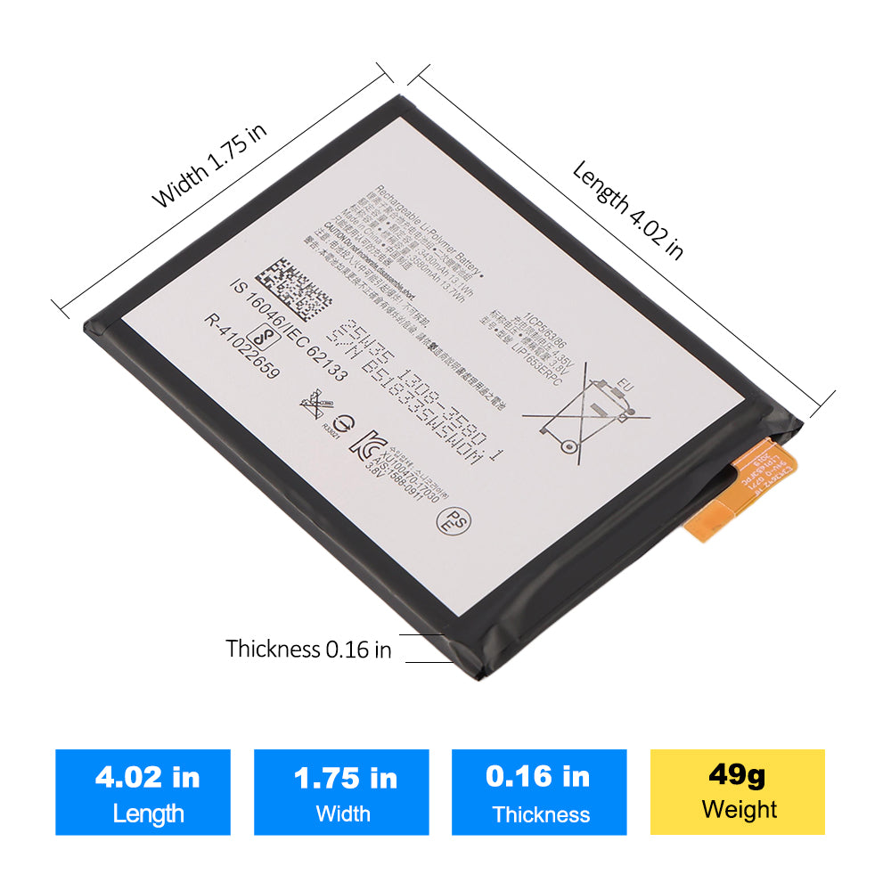 Sony-LIP1653ERPC-3.8V-13.7Wh-Phone-Battery