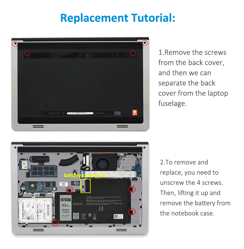 Dell Inspiron 15-5545 15-5547 15-5548 15-5557용 노트북 배터리 (43Wh, 11.1V)