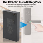 KingSener TXD-68C 5000mAh 7.4V 37Wh smart door lock Li-ion battery with Type-C charging for fingerprint password lock