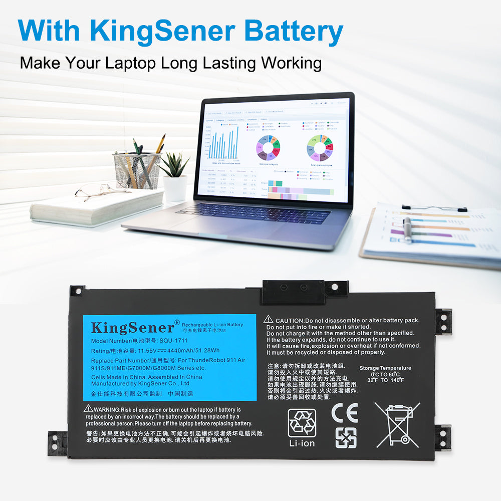 Thunderobot-SQU-1711-Laptop-Battery-4550mAh