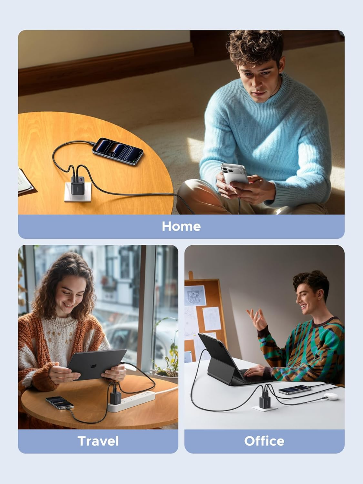 UGREEN 30W 3-Port GaN II USB-C Charger with 2 USB-C and USB-A