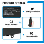 Xiaomi N15B01W replacement Li-polymer laptop battery 15.4V 2600mAh 40.04Wh product details 11-pin interface metal buckle