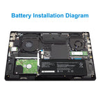 Xiaomi N15B01W replacement Li-polymer laptop battery 15.4V 40.04Wh installation inside Xiaomi gaming notebook