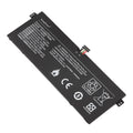 KingSener R13B08W 8700mAh battery front view showing label specs, multicolor connector cable, CE certification, Li-ion recycling mark