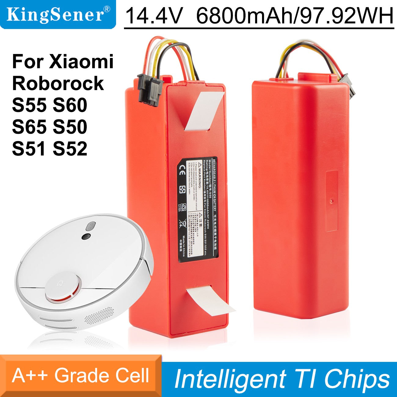 Xiaomi-S50-14.4V-6800mAh-Sweeping-Robot-Battery