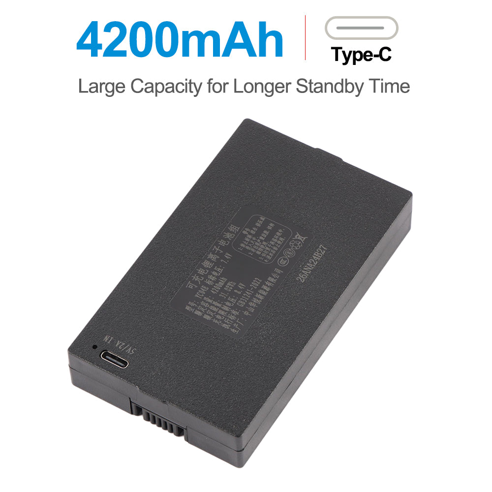 YC04E Replacement Battery For Smart Door Lock - 4200mAh Large Capacity for Longer Standby Time