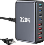 YMX-320W 320W USB-C GaN Charging Station with Dual 100W PD GaN III Pro