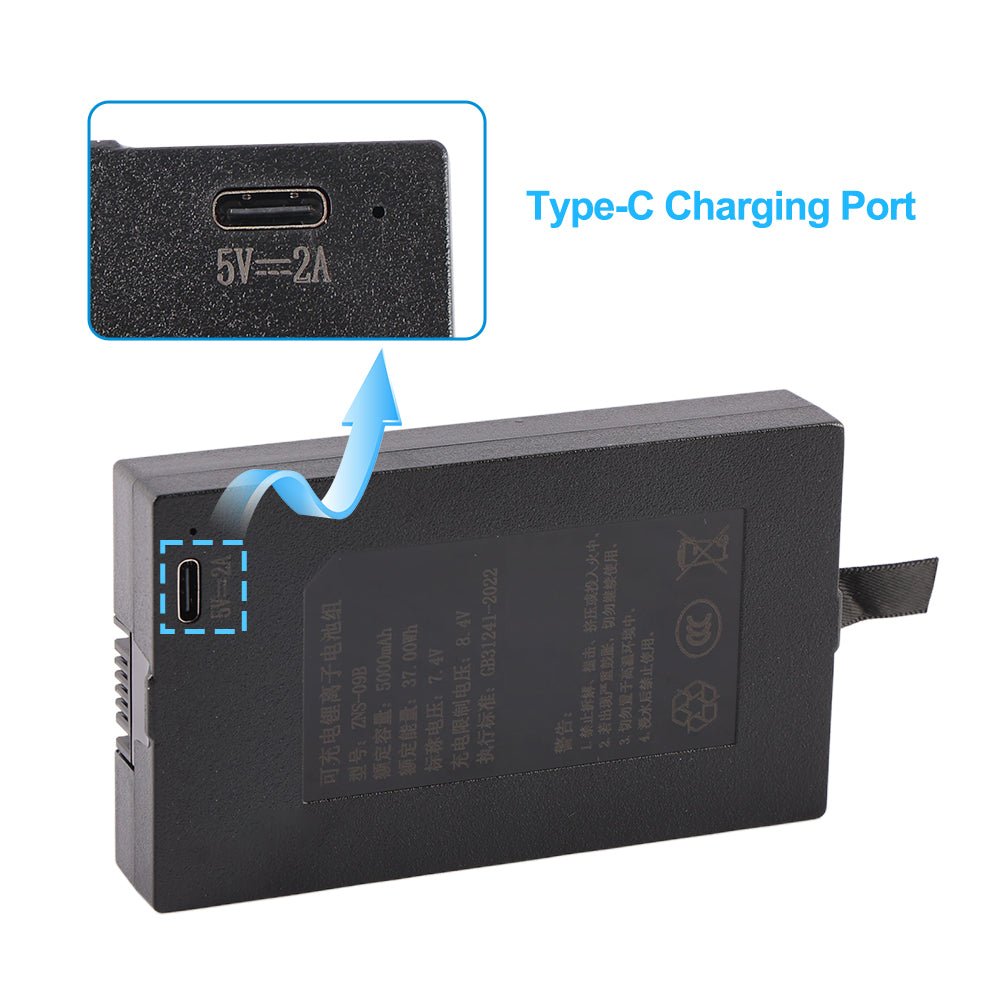 ZNS-09B-7.4V-37Wh-Smart-Door-Lock-Battery