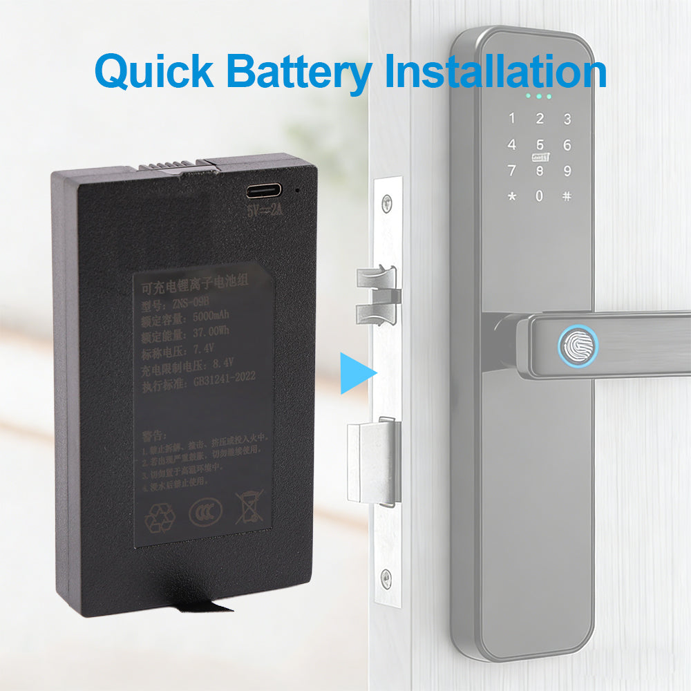 ZNS-09B-7.4V-37Wh-Smart-Door-Lock-Battery
