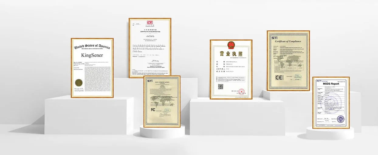 KingSener laptop battery qualification certification