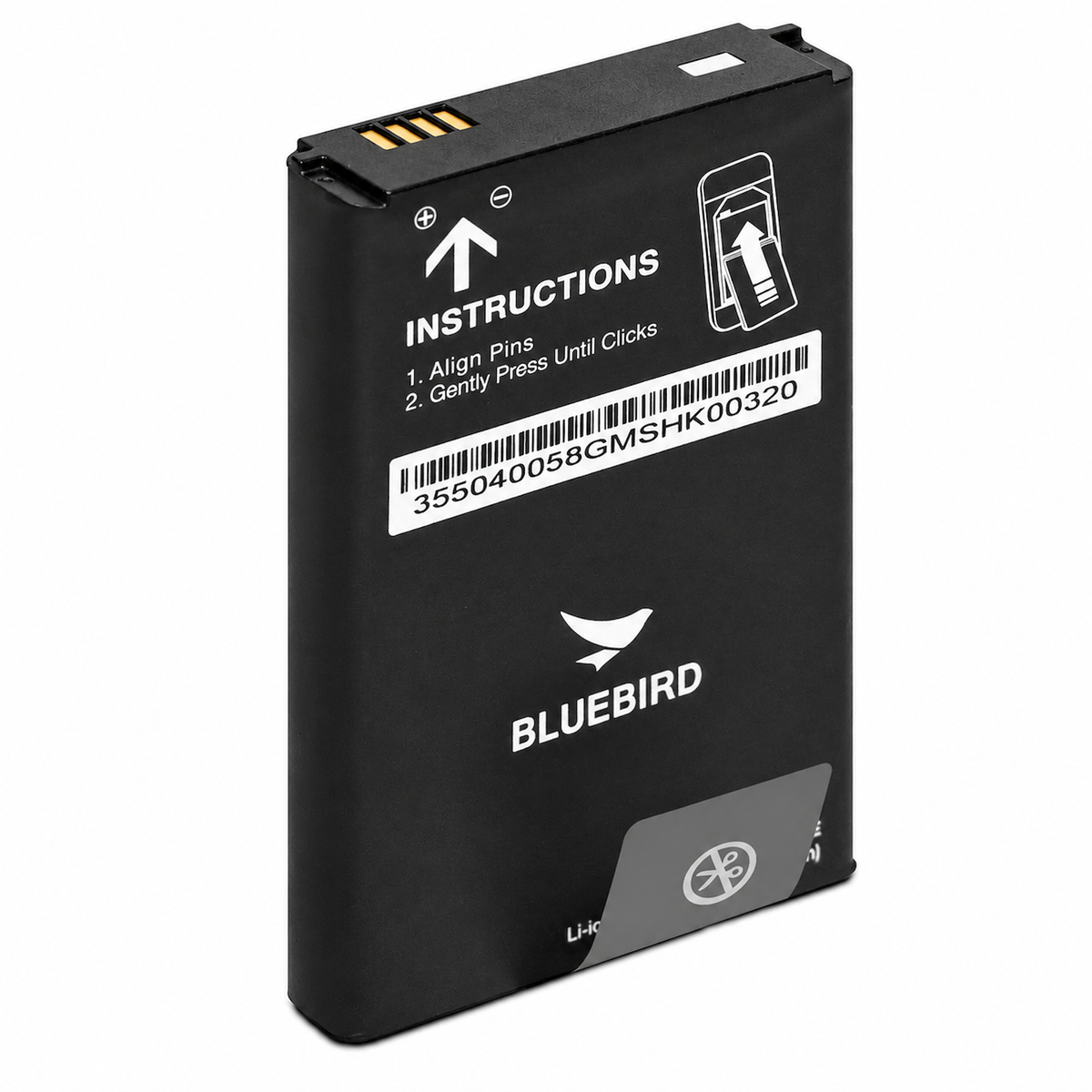 BLUEBIRD BAT-EF50X_E battery product detail on a pure white background