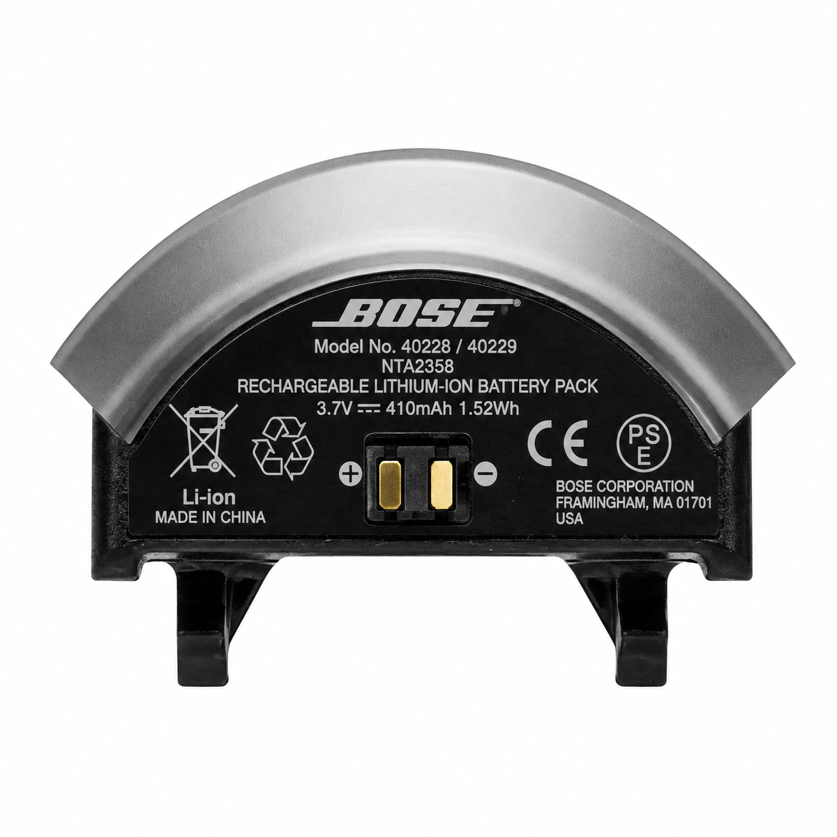 BOSE QC3 battery underside view