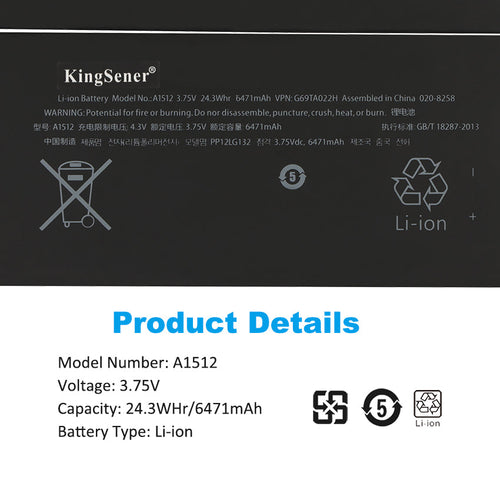 iPad-A1512-6471mAh
