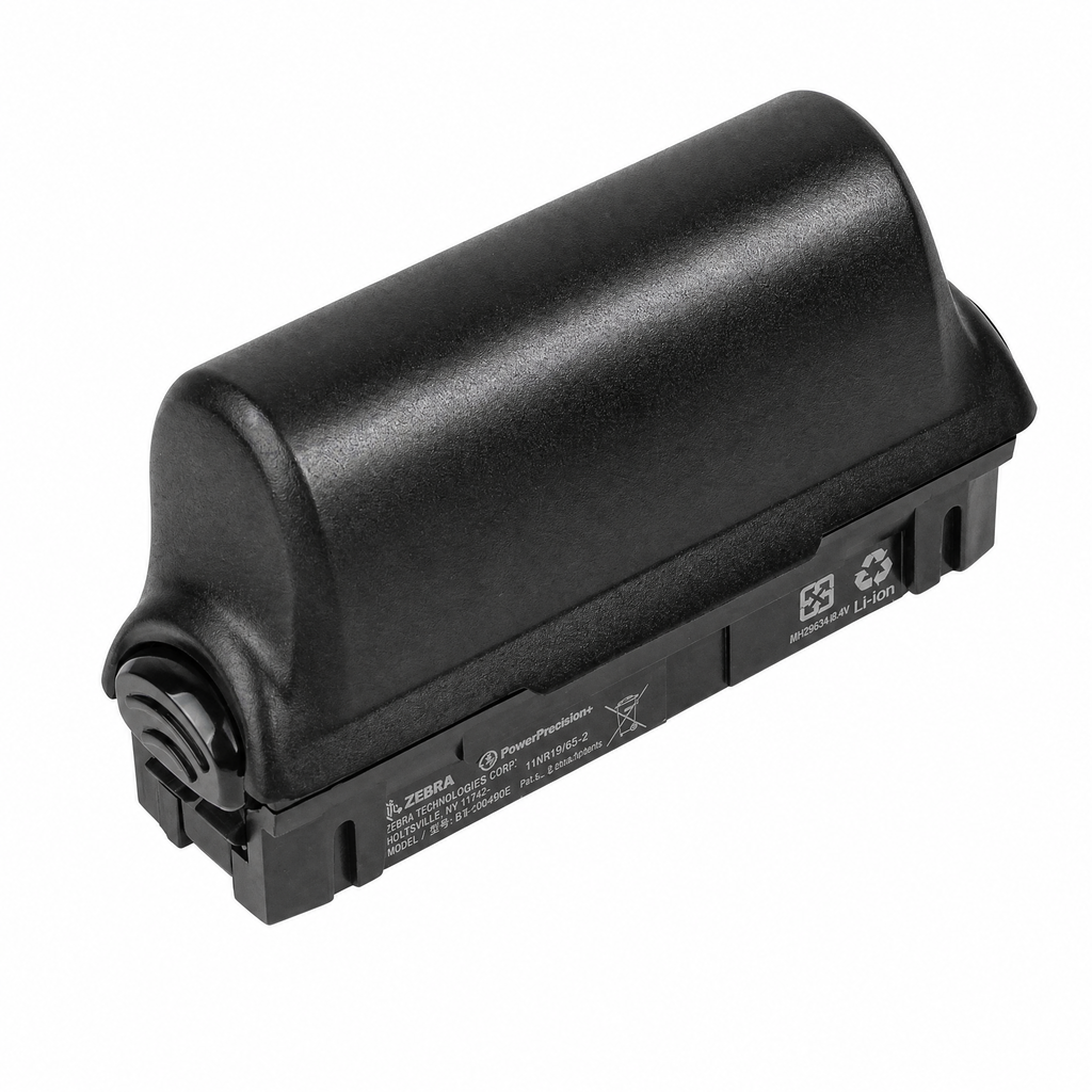 Zebra BT-000490E 4.6Ah scanner battery detail view