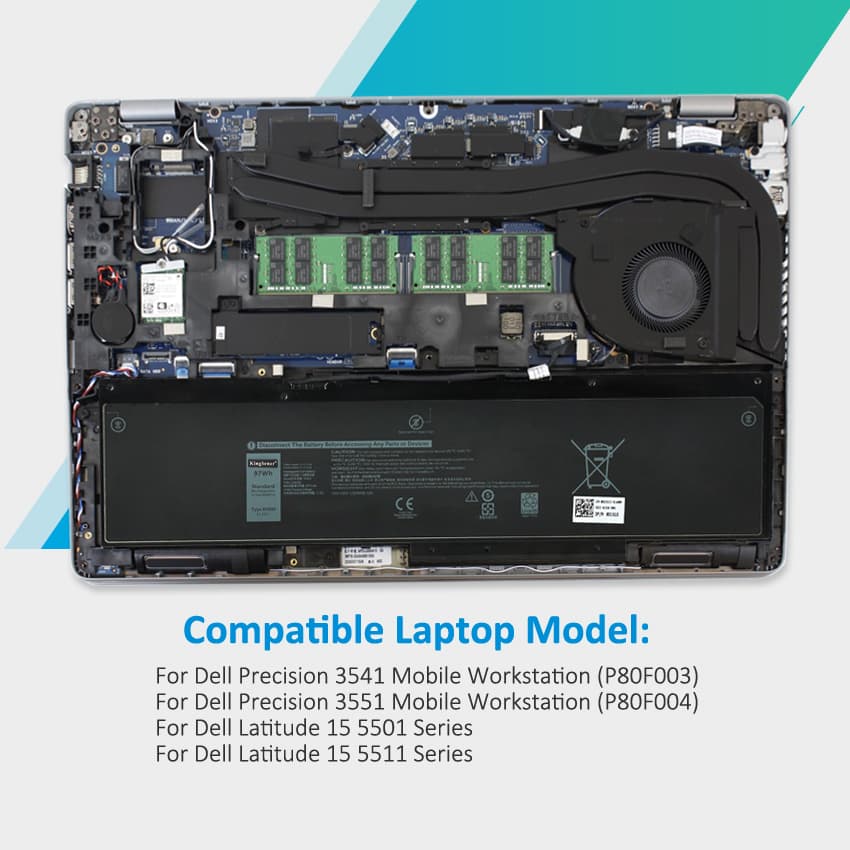 Kingsener-1FXDH-laptop battery-97WH