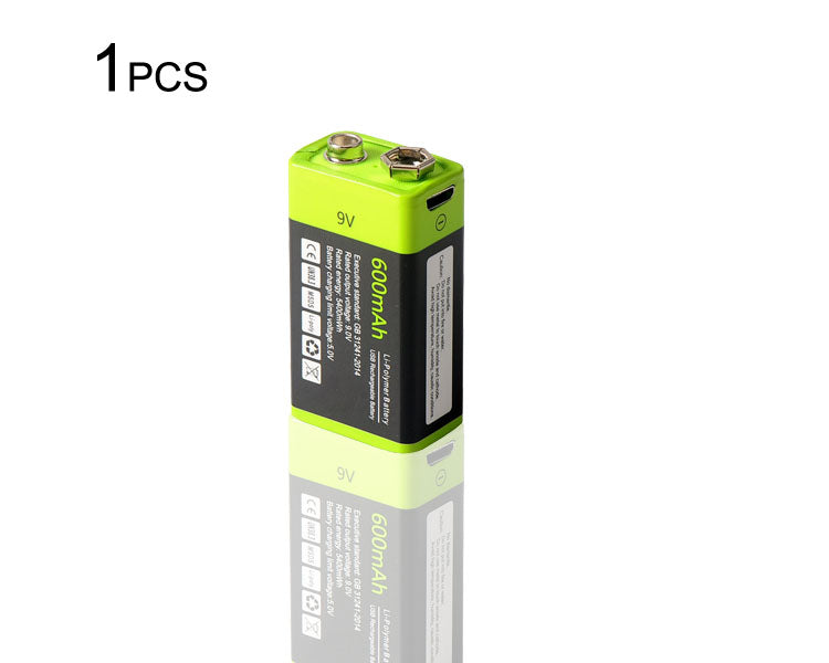 9V 400mAh USB Rechargeable 6F22 Battery For Walkie-Talkie Thermometry Gun Smoke Detector Security Detector | KingSener