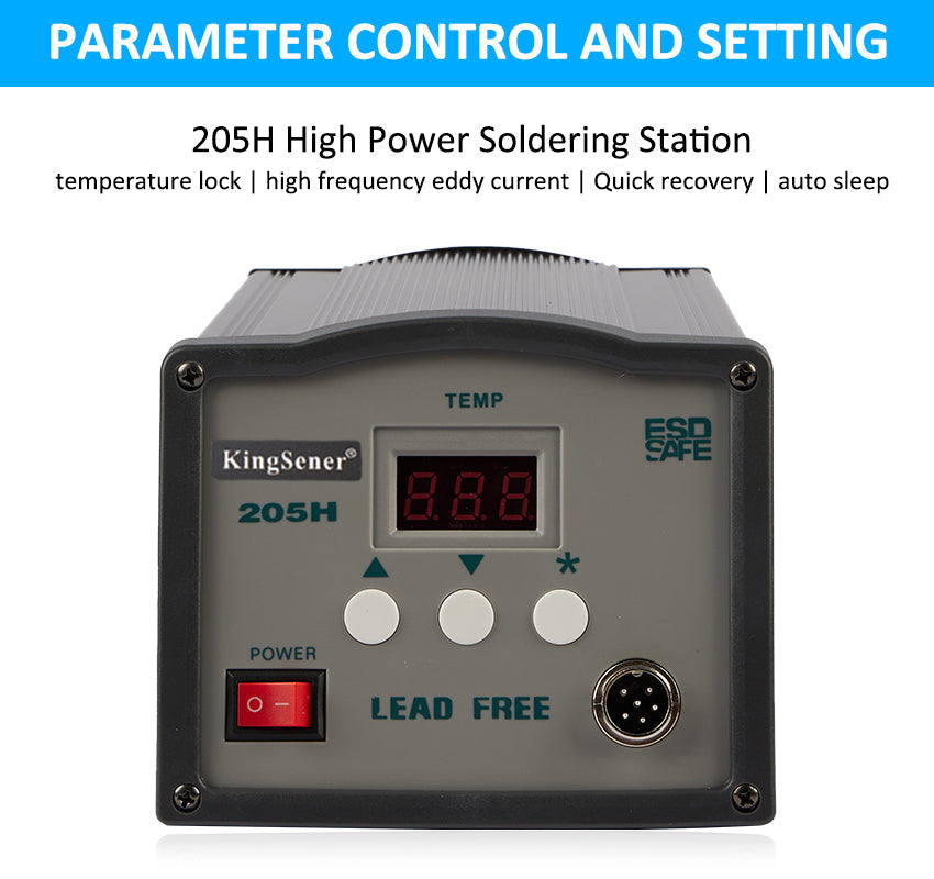150W 220V Wired Electric Adjustable High Power High Power Constant Temperature Desoldering Soldering Iron Kit | KingSener