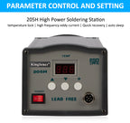150W 220V Wired Electric Adjustable High Power High Power Constant Temperature Desoldering Soldering Iron Kit | KingSener
