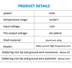 150W 220V Wired Electric Adjustable High Power High Power Constant Temperature Desoldering Soldering Iron Kit | KingSener