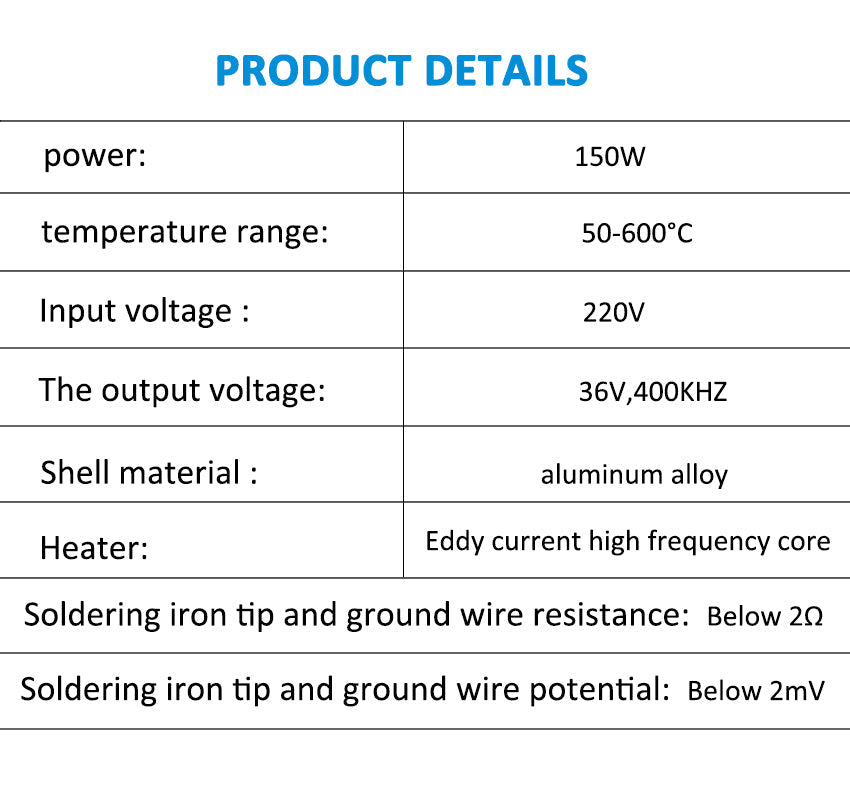 150W 220V Wired Electric Adjustable High Power High Power Constant Temperature Desoldering Soldering Iron Kit | KingSener