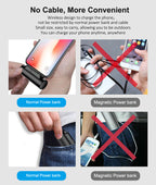M-01 Magnetic Power Bank 3000mAh — 3-in-1 Mini Wireless Charger for iPhone Android