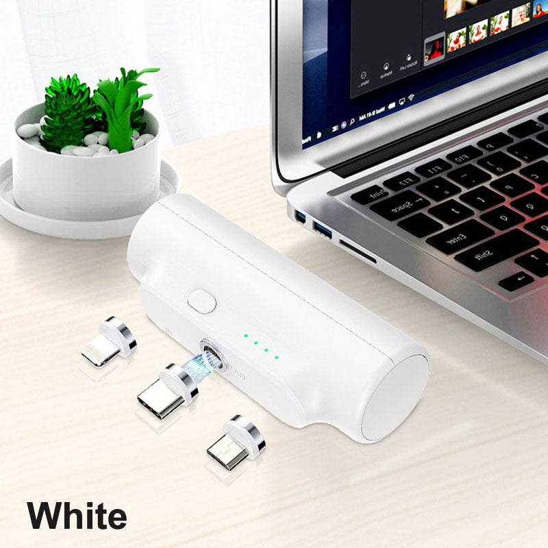 M-01 Magnetic Power Bank 3000mAh — 3-in-1 Mini Wireless Charger for iPhone Android