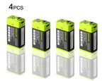 9V 400mAh USB Rechargeable 6F22 Battery For Walkie-Talkie Thermometry Gun Smoke Detector Security Detector | KingSener