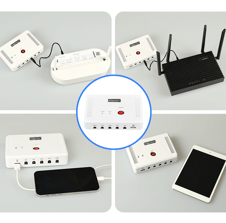 SK616 Mini Portable UPS 13200mAh — 5V/9V/12V/15V/24V DC + USB, Max 24W