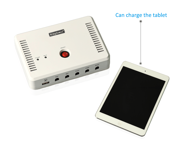 SK616 Mini Portable UPS 13200mAh — 5V/9V/12V/15V/24V DC + USB, Max 24W