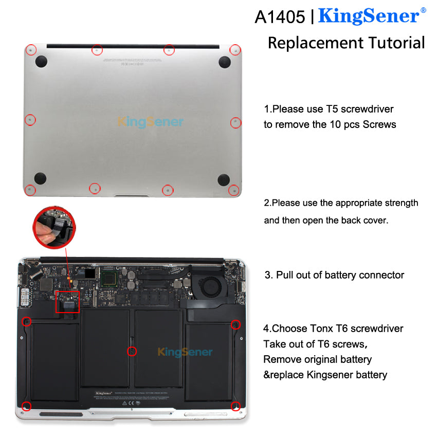 Apple-MacBook-A1405-50WH/6700mAh-Laptop-Battery 