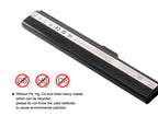 A32-K52 Laptop Battery for ASUS K52, 10.8V 4.4Ah, top surface with raised diamond-grid pattern.