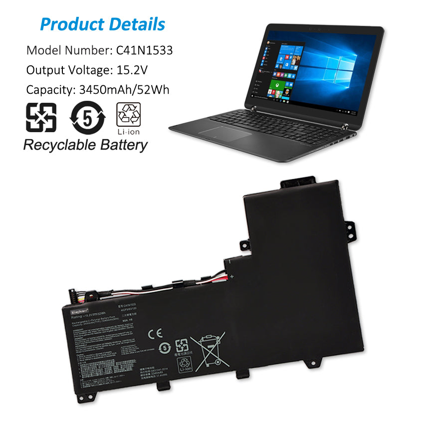 ASUS-C41N1533-52Wh-Laptop-Battery