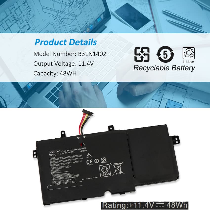 kingsener-B31N1402-laptop battery-4211mAh
