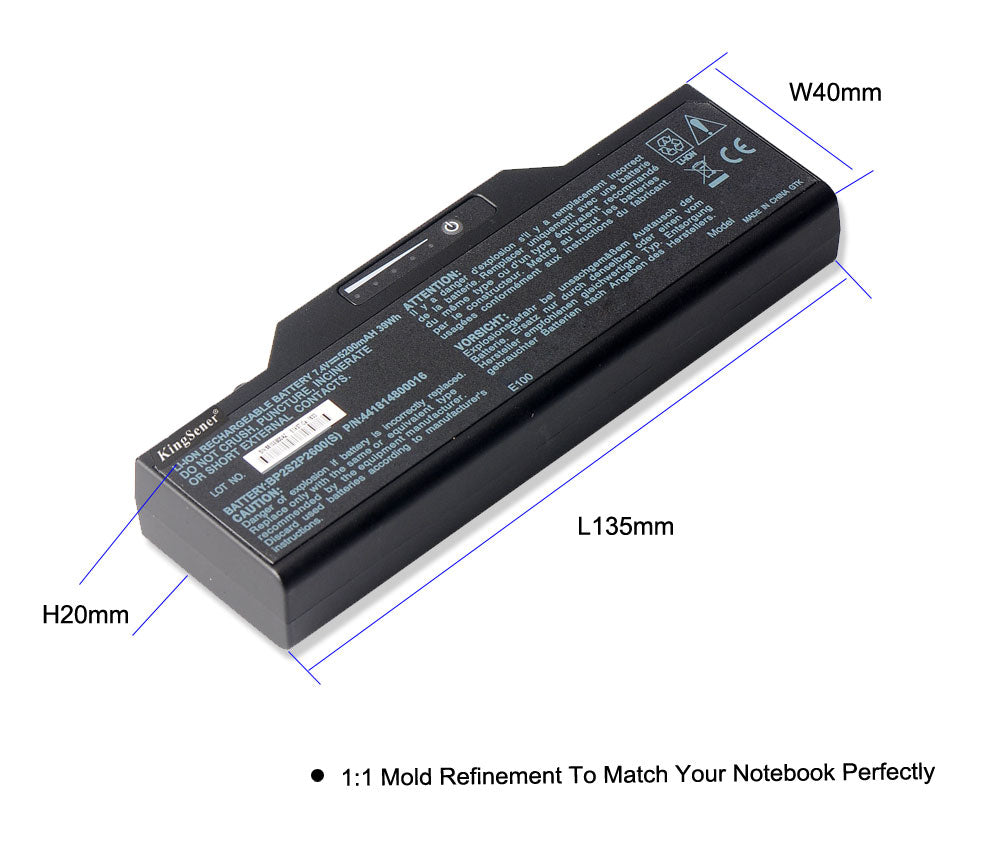 BP2S2P2600(S) Laptop Battery For Getac E100 Notebook Battery BP2S2P2600(S) P/N:441814800016 BP2S2P2050(S)(P) | KingSener