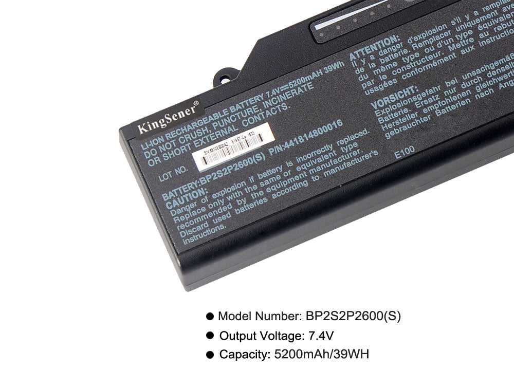 BP2S2P2600(S) Laptop Battery For Getac E100 Notebook Battery BP2S2P2600(S) P/N:441814800016 BP2S2P2050(S)(P) | KingSener