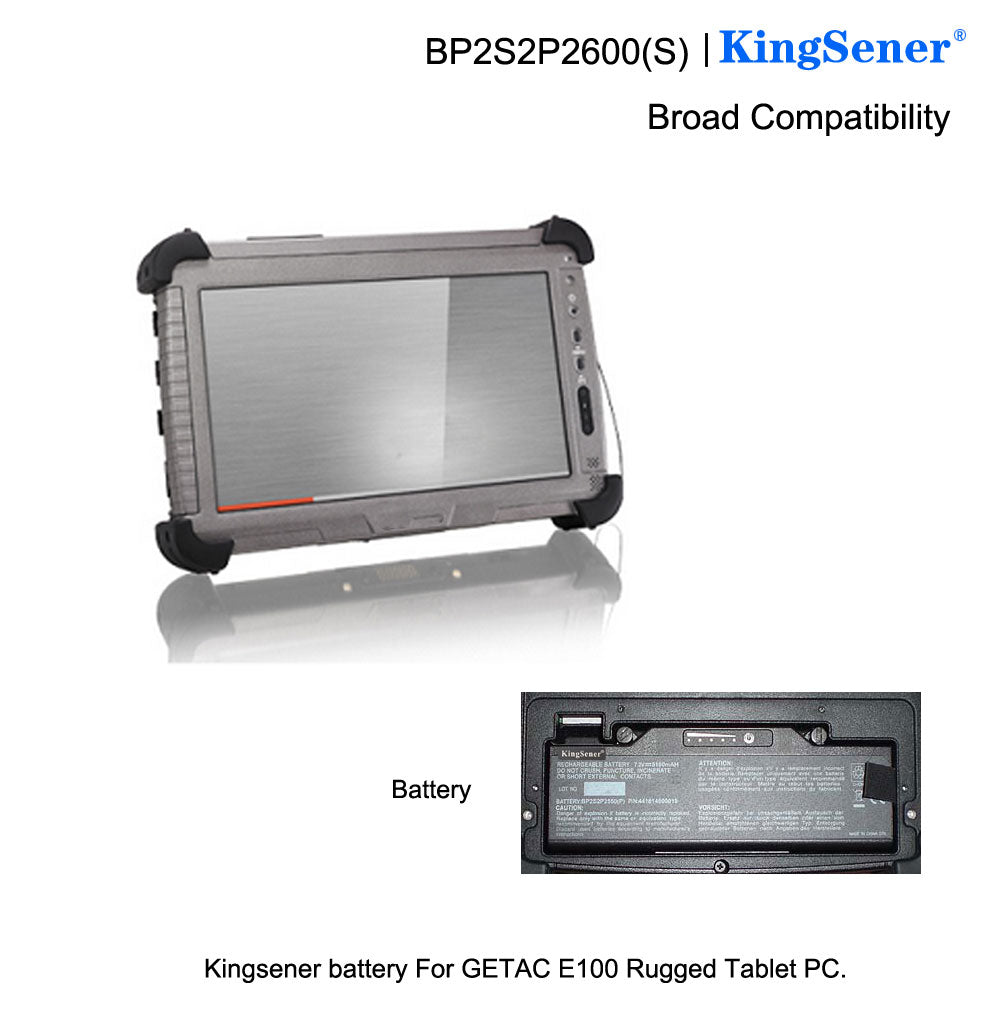 BP2S2P2600(S) Laptop Battery For Getac E100 Notebook Battery BP2S2P2600(S) P/N:441814800016 BP2S2P2050(S)(P) | KingSener