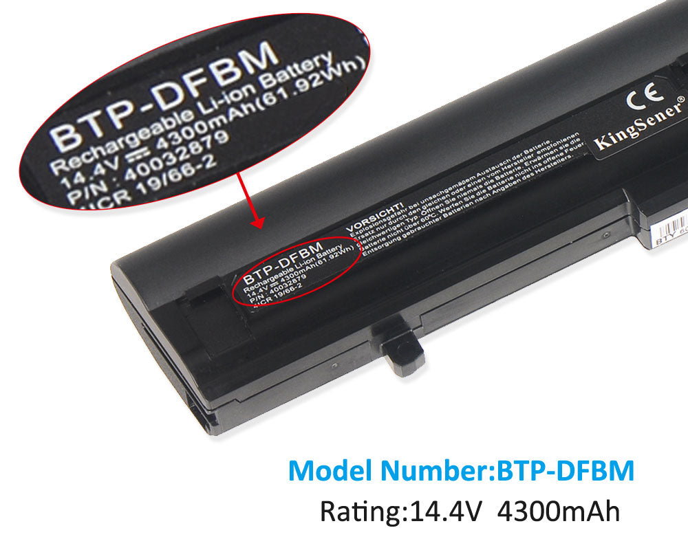 Bateria para laptop KingSener BTP-DFBM para Medion Akoya P6622 MD98250 P6812 MD98760 P6630 MD89560 BTP-DEBM BTP-DBBM 14,4 V 4300 mAh