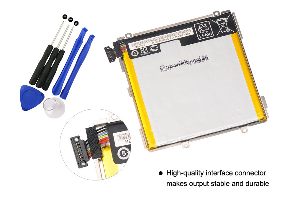 C11P1303 Battery for ASUS Google Nexus 7 II 2013, 3.8V 15Wh, technician installing battery into tablet chassis.