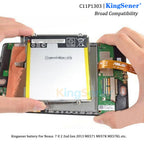 C11P1303 Battery for ASUS Google Nexus 7 II 2013, 3.8V 15Wh, view of black multi-pin wire connector.