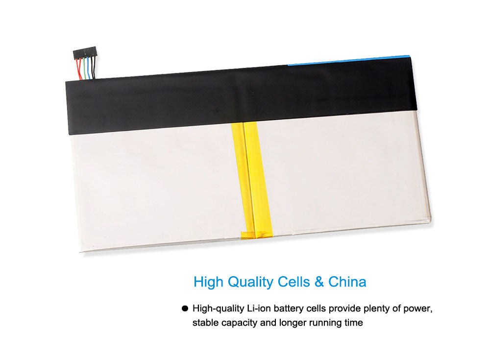 C12N1320 Replacement Laptop Battery for ASUS Transformer T100, 3.85V 31WH, close-up of the 5-pin connector wires.