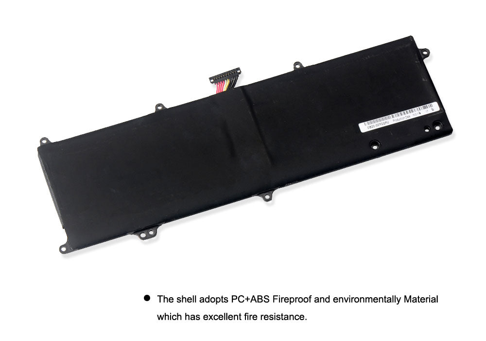 C21-X202 Replacement Laptop Battery for ASUS VivoBook X202E S200E, 7.4V 38WH, top view showing blue and black info labels.