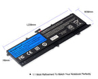 C21-X202 Replacement Laptop Battery for ASUS VivoBook X202E S200E, 7.4V 38WH, detail of the included orange screwdriver tool.