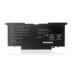 C22-UX31 Laptop Battery for ASUS Zenbook UX31 UX31A, 7.4V 50Wh, matte black inverted U-shape Li-Polymer pack with multi-colored wire connector.