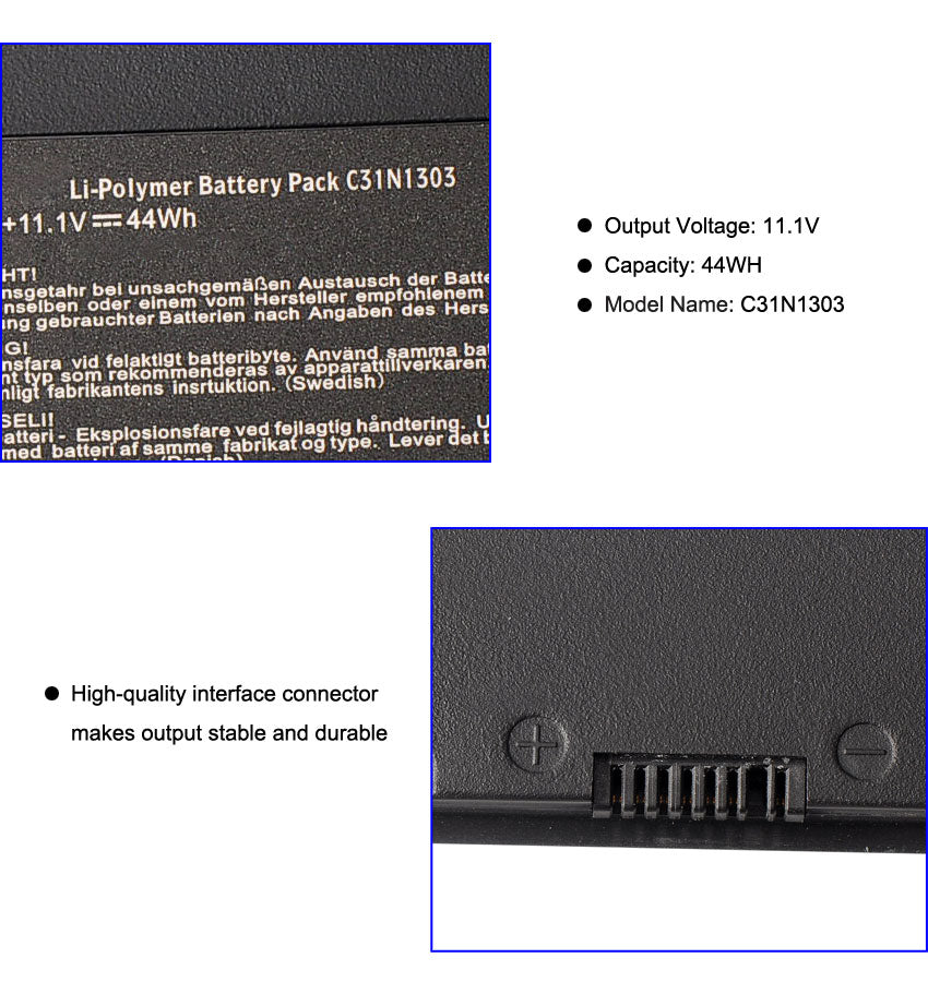 C31N1303 Battery for ASUS ROG Essential PU401 PU401L PU401LA GL502VY 11.1V 44Wh