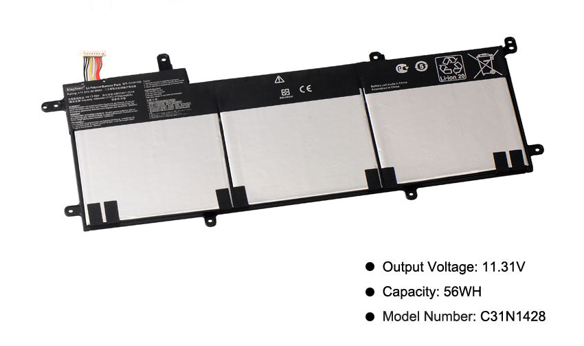 Batterie KingSener C31N1428 pour ordinateur portable ASUS Zenbook UX305L UX305LA UX305UA C31N1428 3ICP5/91/91 11,31 V 56 Wh