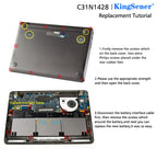 Batterie KingSener C31N1428 pour ordinateur portable ASUS Zenbook UX305L UX305LA UX305UA C31N1428 3ICP5/91/91 11,31 V 56 Wh