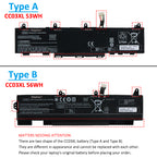 CC03XL Battery for HP EliteBook 830 835 840 845 G7 ZBook FIREFLY 14 G7 G8 MT32 MT46 — 11.55V 56Wh